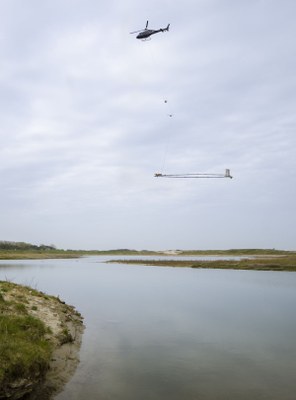 Helicopter in flight