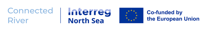 Logo Connected River + Interreg + co-funded tagline